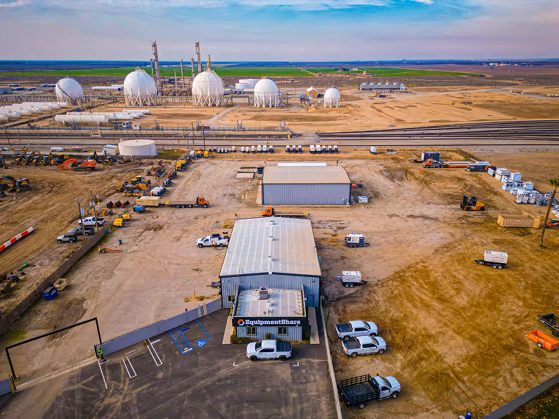Overhead view of a megasite jobsite